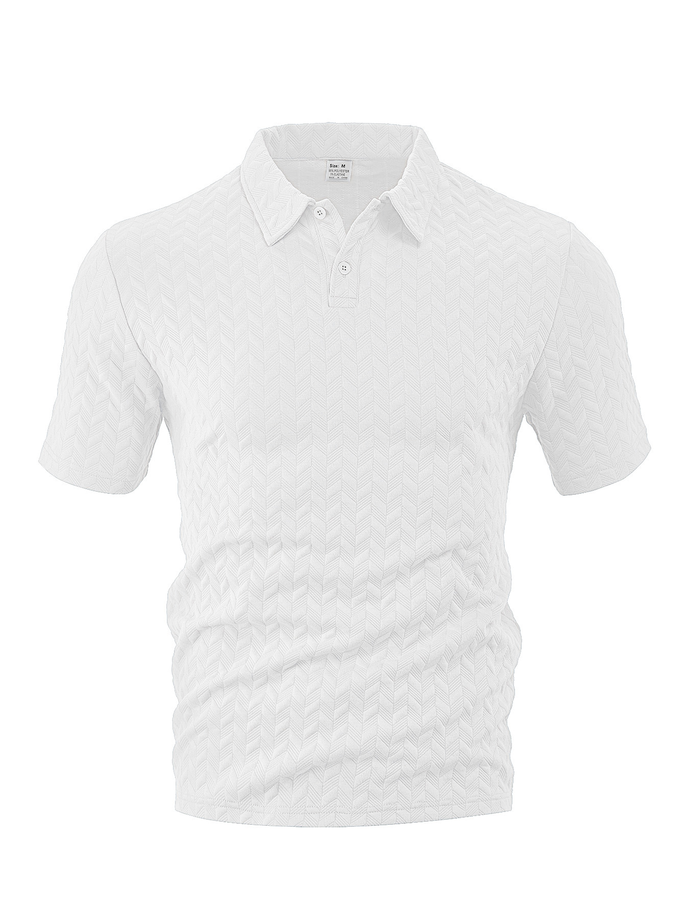 Men's Jacquard Polo Shirt - Slim Fit Summer Short Sleeve NDF-00007