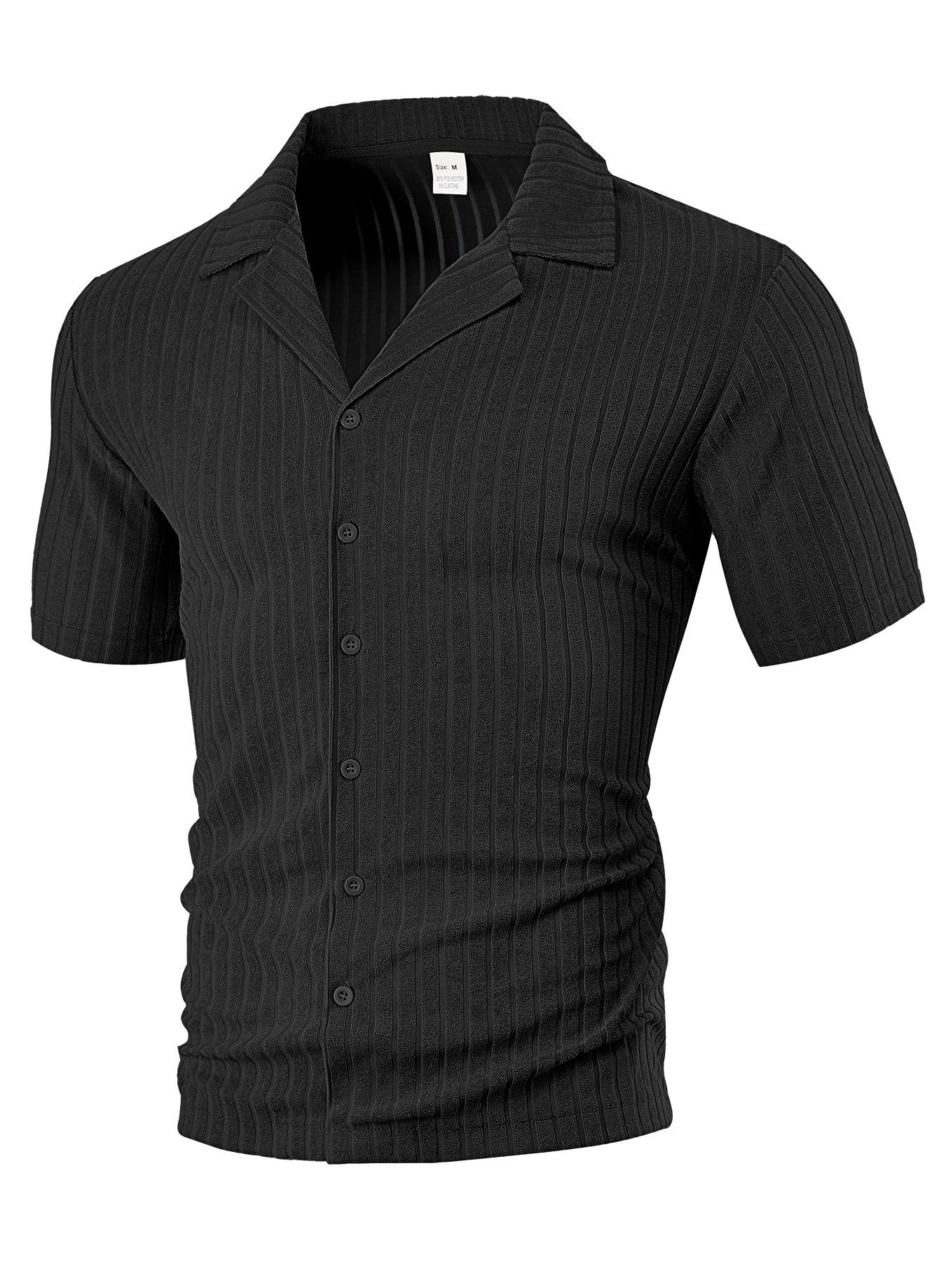 Chemise homme décontractée à manches courtes en coton et lin - Respirante NDF-00020
