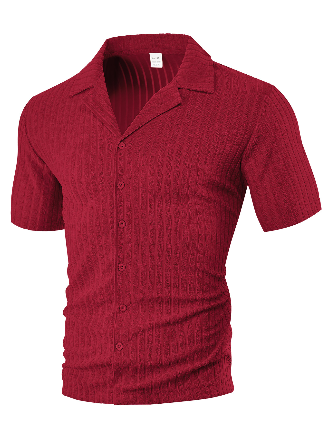 Chemise homme décontractée à manches courtes en coton et lin - Respirante NDF-00020