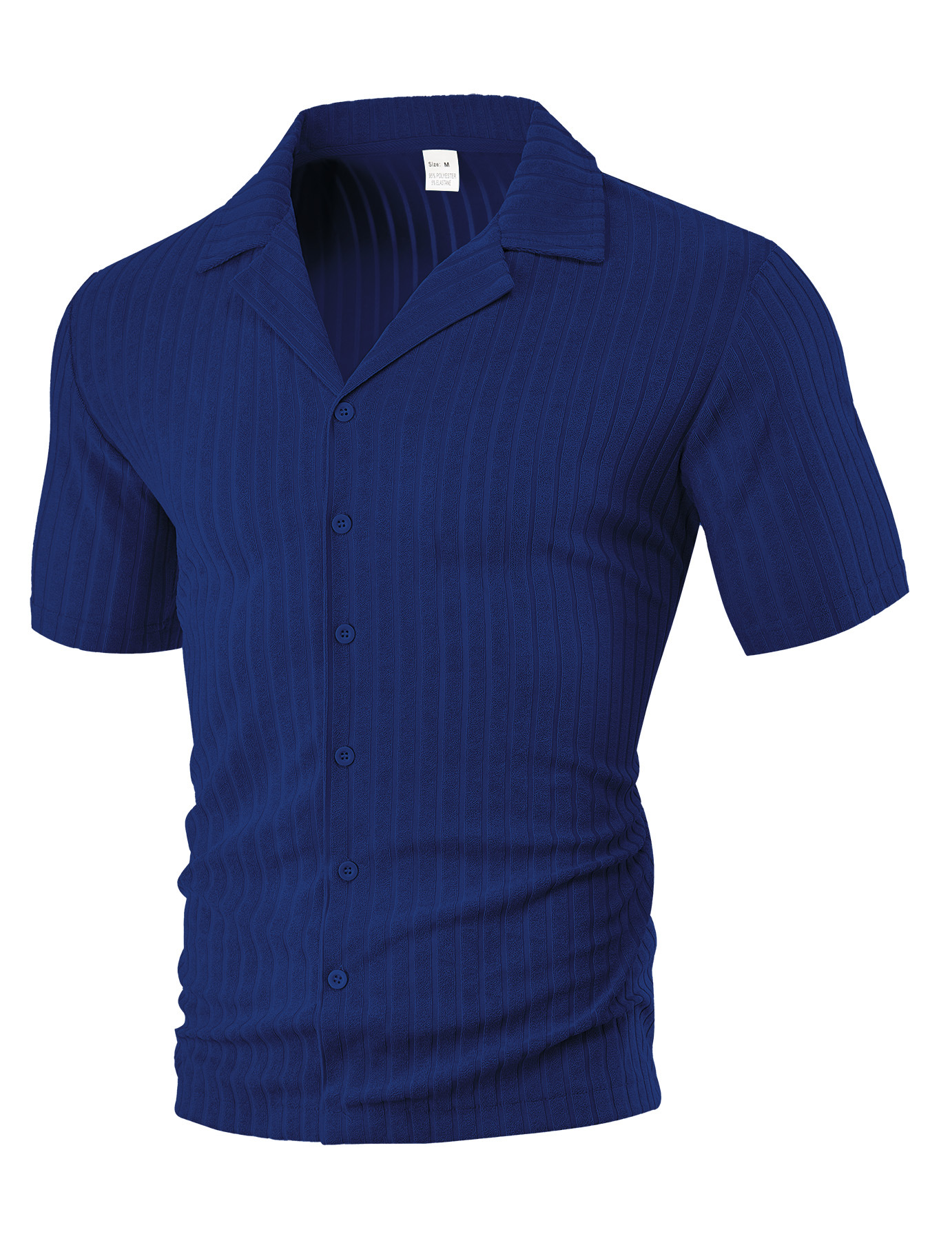 Chemise homme décontractée à manches courtes en coton et lin - Respirante NDF-00020