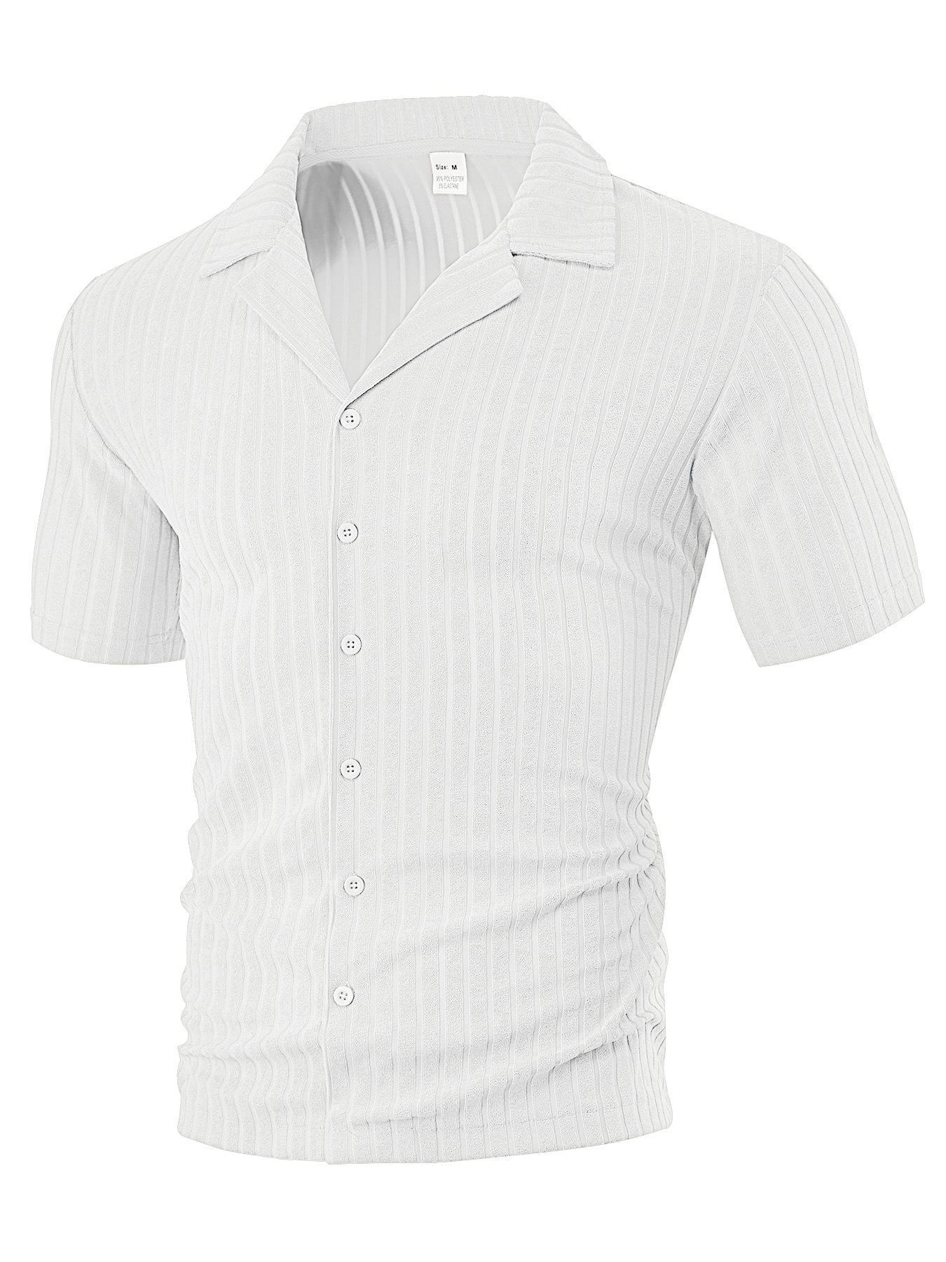 Chemise homme décontractée à manches courtes en coton et lin - Respirante NDF-00020