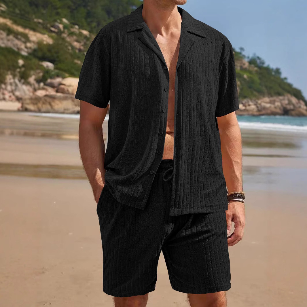 Ensemble short de plage décontracté pour homme - Vêtement d'intérieur style resort NDF-00021