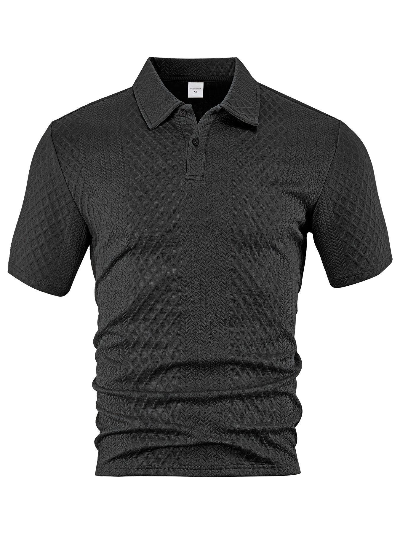 Lightweight Summer Men's Polo Shirt Breathable Jacquard NDF-00009