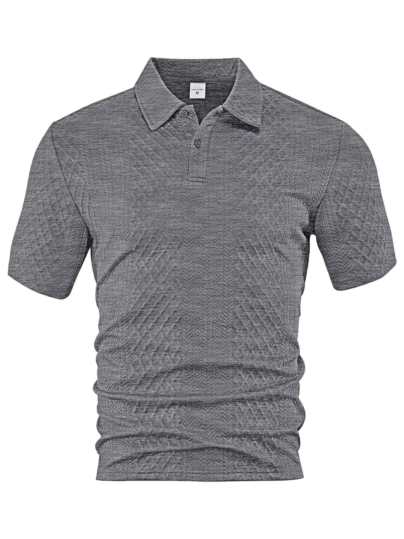 Lightweight Summer Men's Polo Shirt Breathable Jacquard NDF-00009