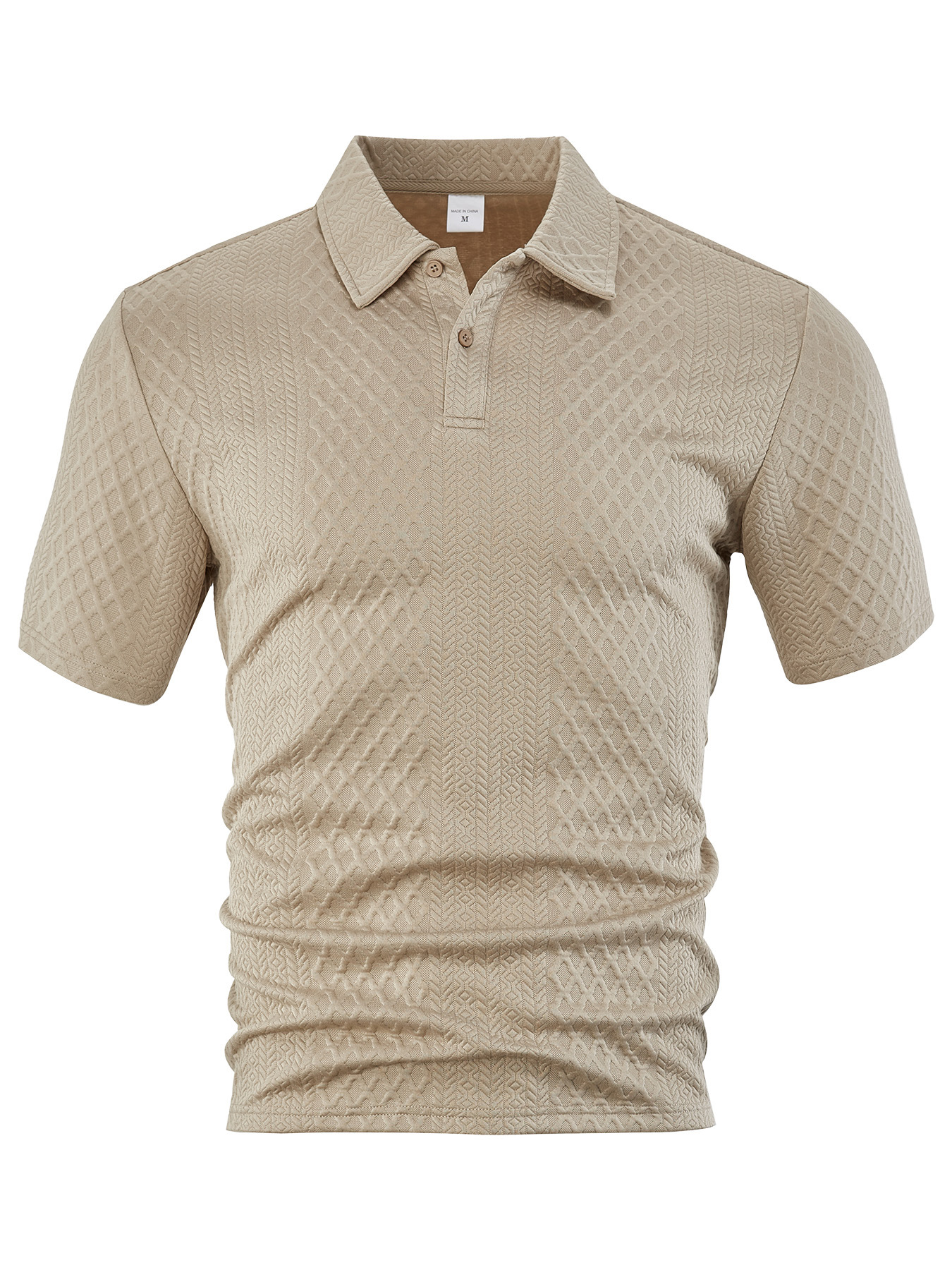 Lightweight Summer Men's Polo Shirt Breathable Jacquard NDF-00009