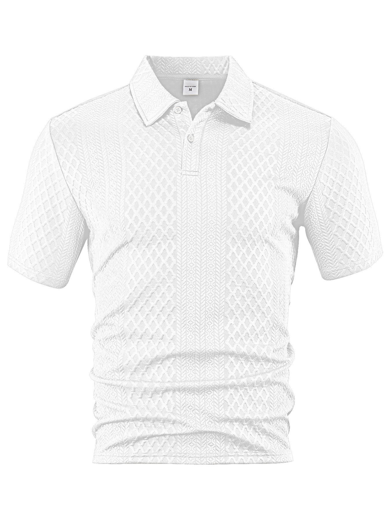 Lightweight Summer Men's Polo Shirt Breathable Jacquard NDF-00009