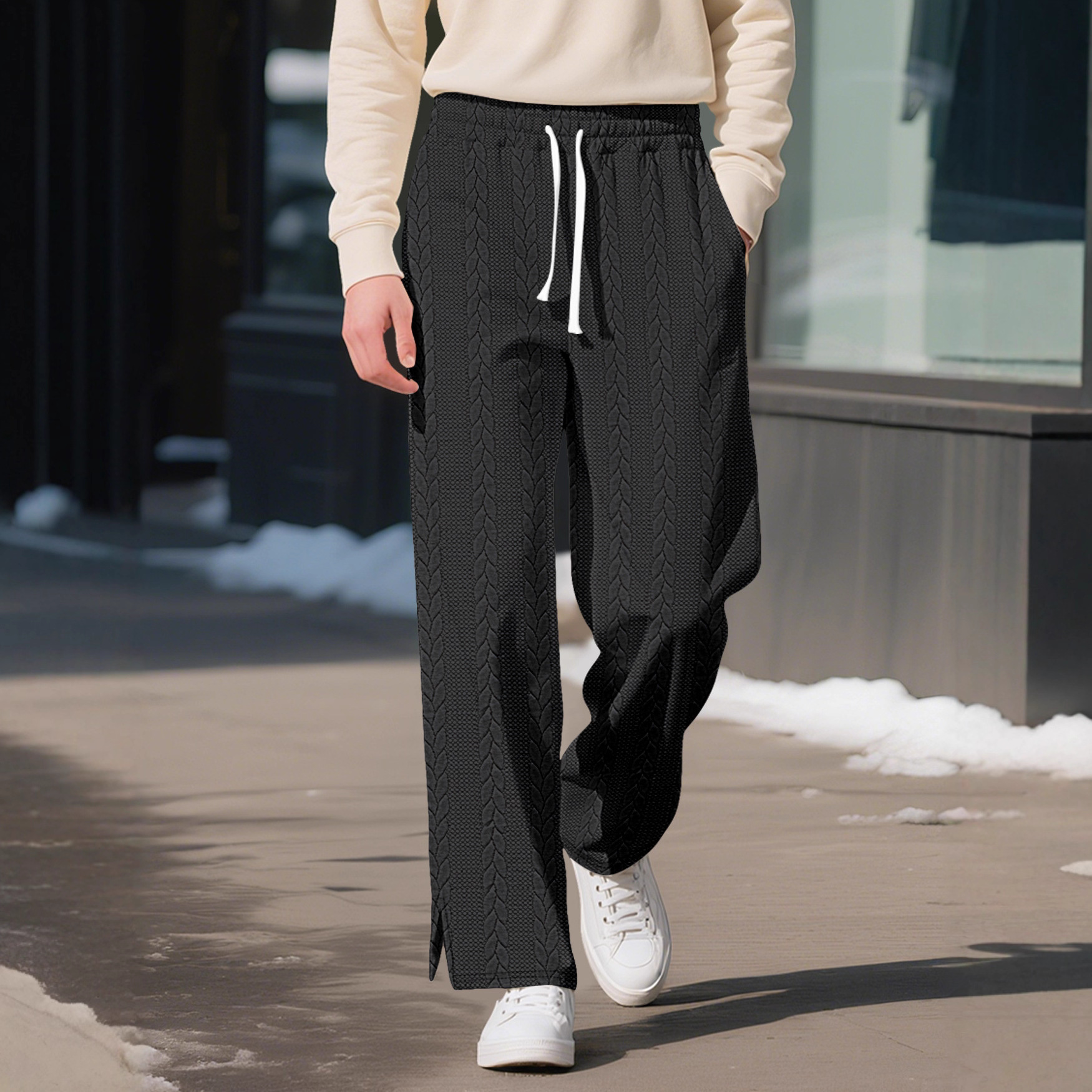 Men's Casual Knit Drawstring Sweatpants - American Style NDF-00010