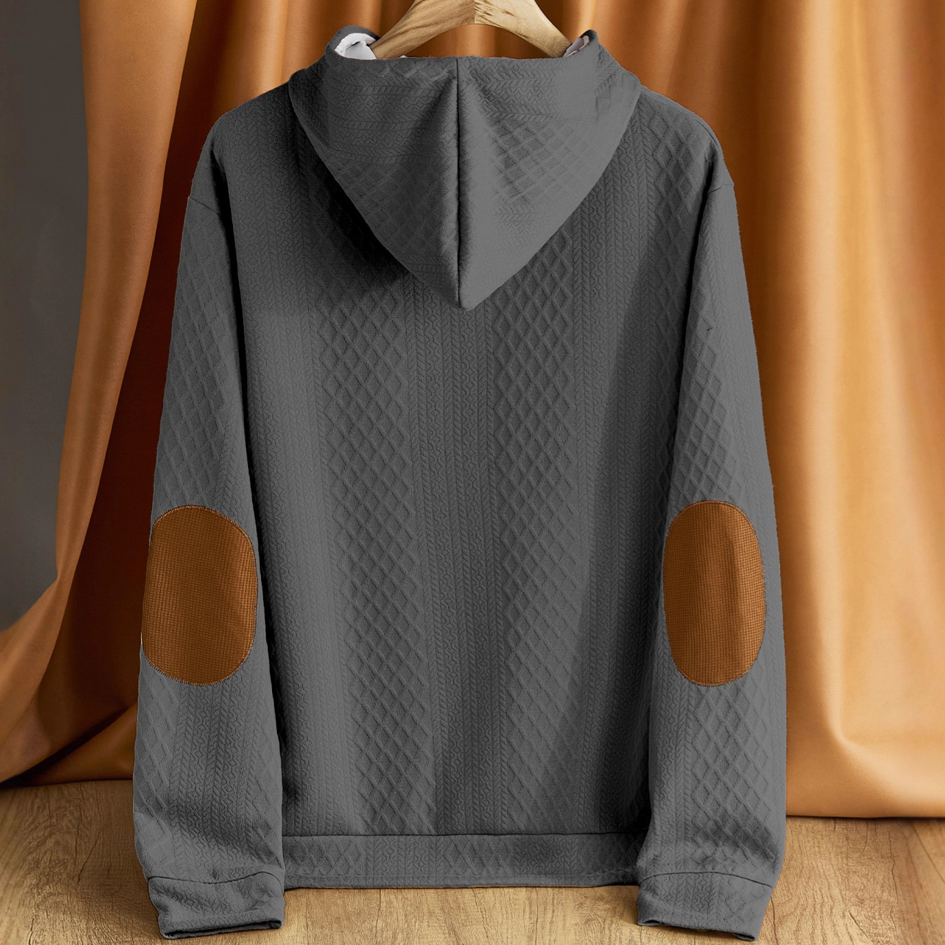 Men's Casual Embroidered Hoodie Pullover Sweater Fleece Thickened Winter NDF-00005