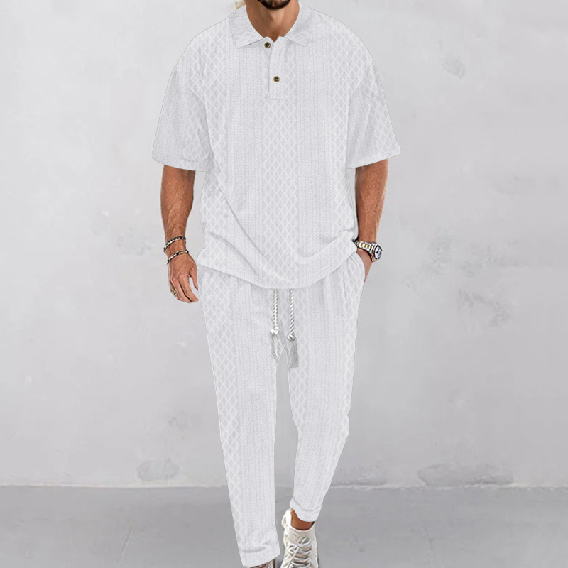Heavyweight Jacquard Knit Men's Lounge Set - Spring/Summer NDF-00036