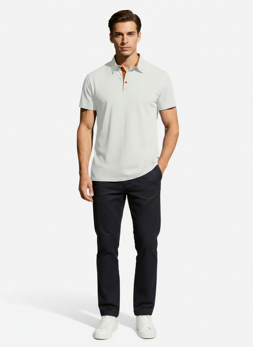 Summer Ice Silk Polo Shirt - Quick Dry & Stretch Fit NDF-00013