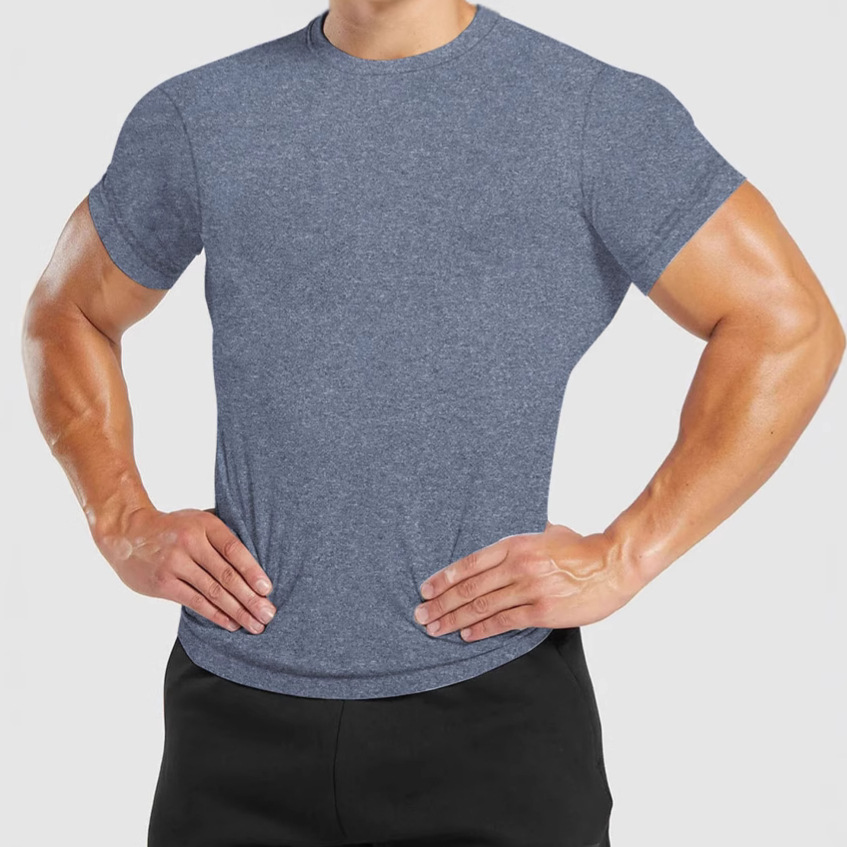 Men's Solid Color Quick Dry Breathable Crew Neck T-Shirt NDF-00012