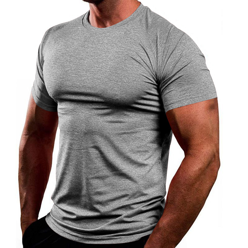 Men's Solid Color Quick Dry Breathable Crew Neck T-Shirt NDF-00012