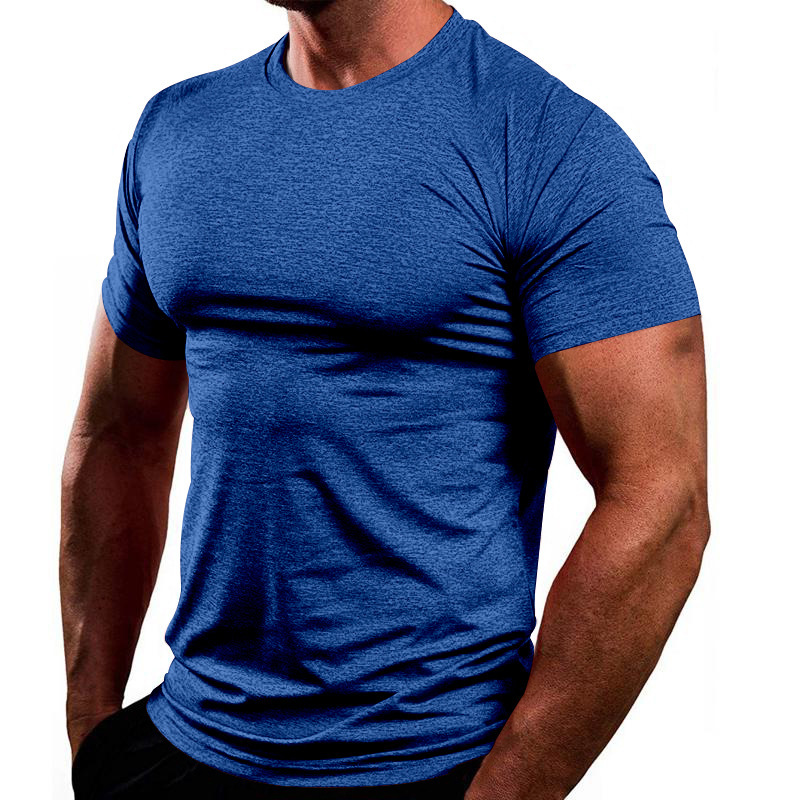 Men's Solid Color Quick Dry Breathable Crew Neck T-Shirt NDF-00012