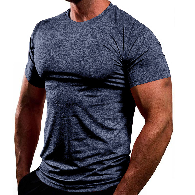 Men's Solid Color Quick Dry Breathable Crew Neck T-Shirt NDF-00012
