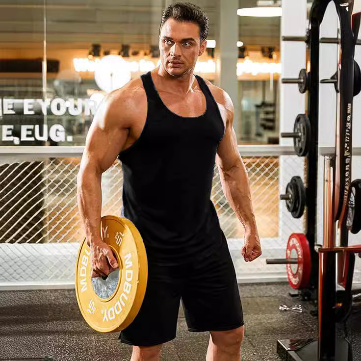 Men's Summer Workout Tank Top - Solid Color Training Muscle Tee NDF-00013