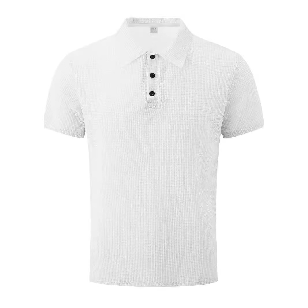 Ice Silk Polo Shirt Men's Summer Solid Color Breathable NDF-00015