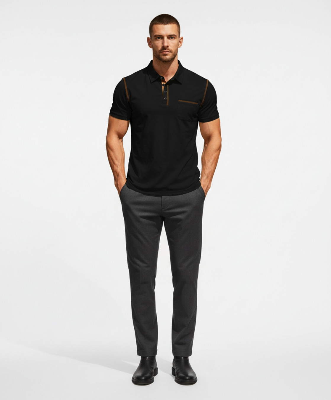 Men's Casual Polo Shirt Summer Short Sleeve Sports Top NDF-00017