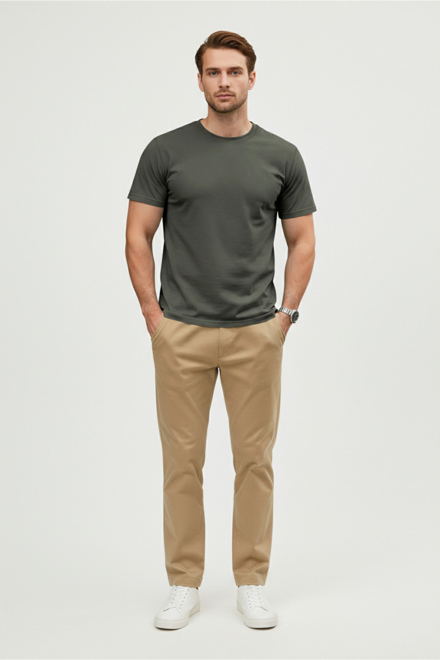 Cotton Short Sleeve T-Shirt - Casual Summer Basic Tee NDF-00018