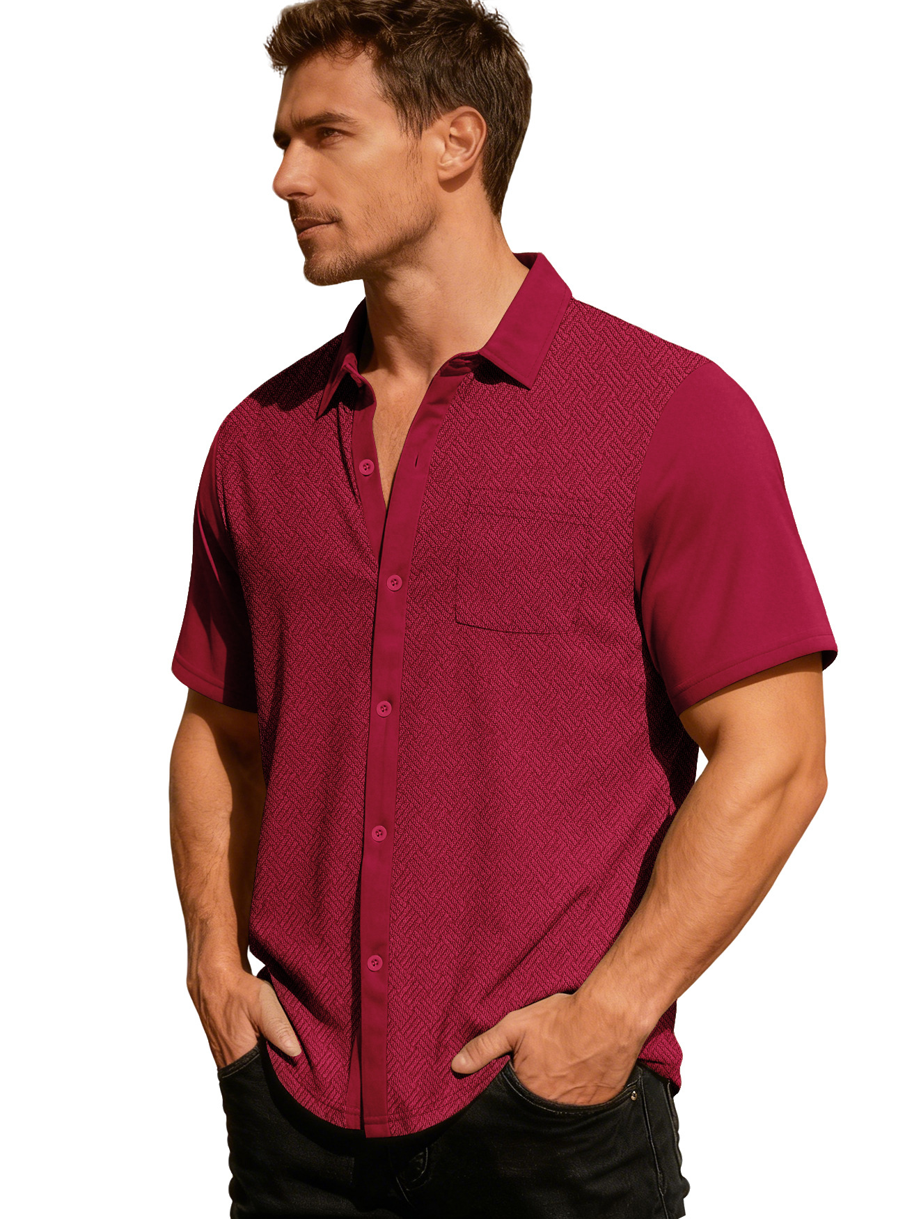 Linen Knit Polo Shirt - Breathable Summer Cardigan NDF-00050