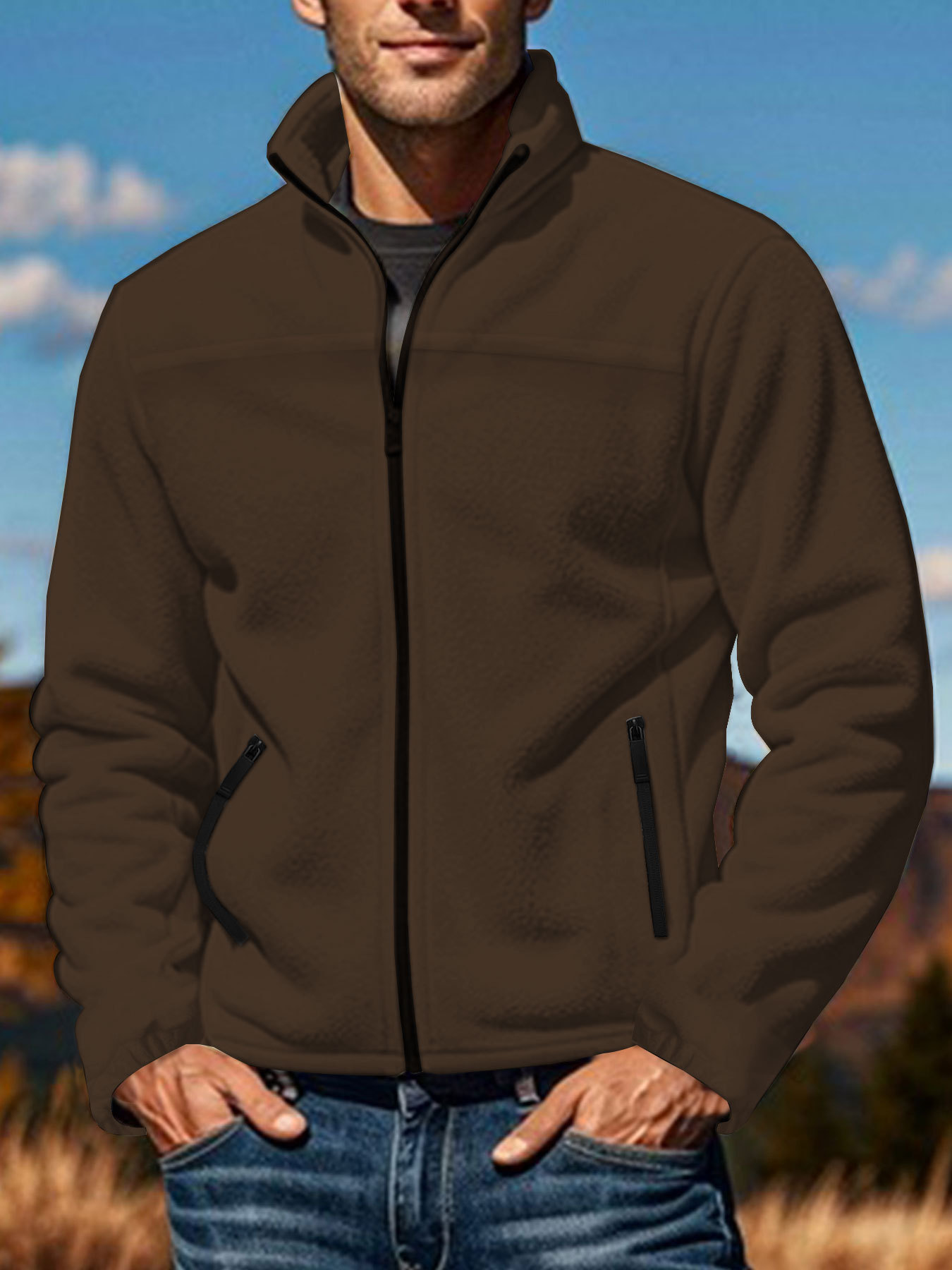 Fleece Jacket Men 2026 TEMU Spring Autumn Winter Full Zip NDF-00012