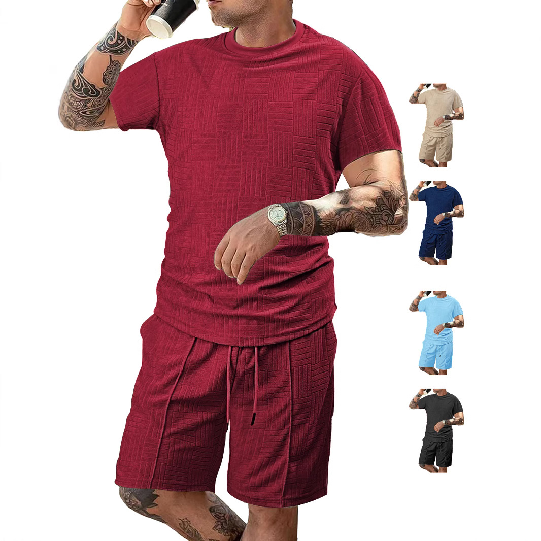 Men's Summer Casual Polo Shirt & Shorts Set - Relaxed Fit NDF-00051