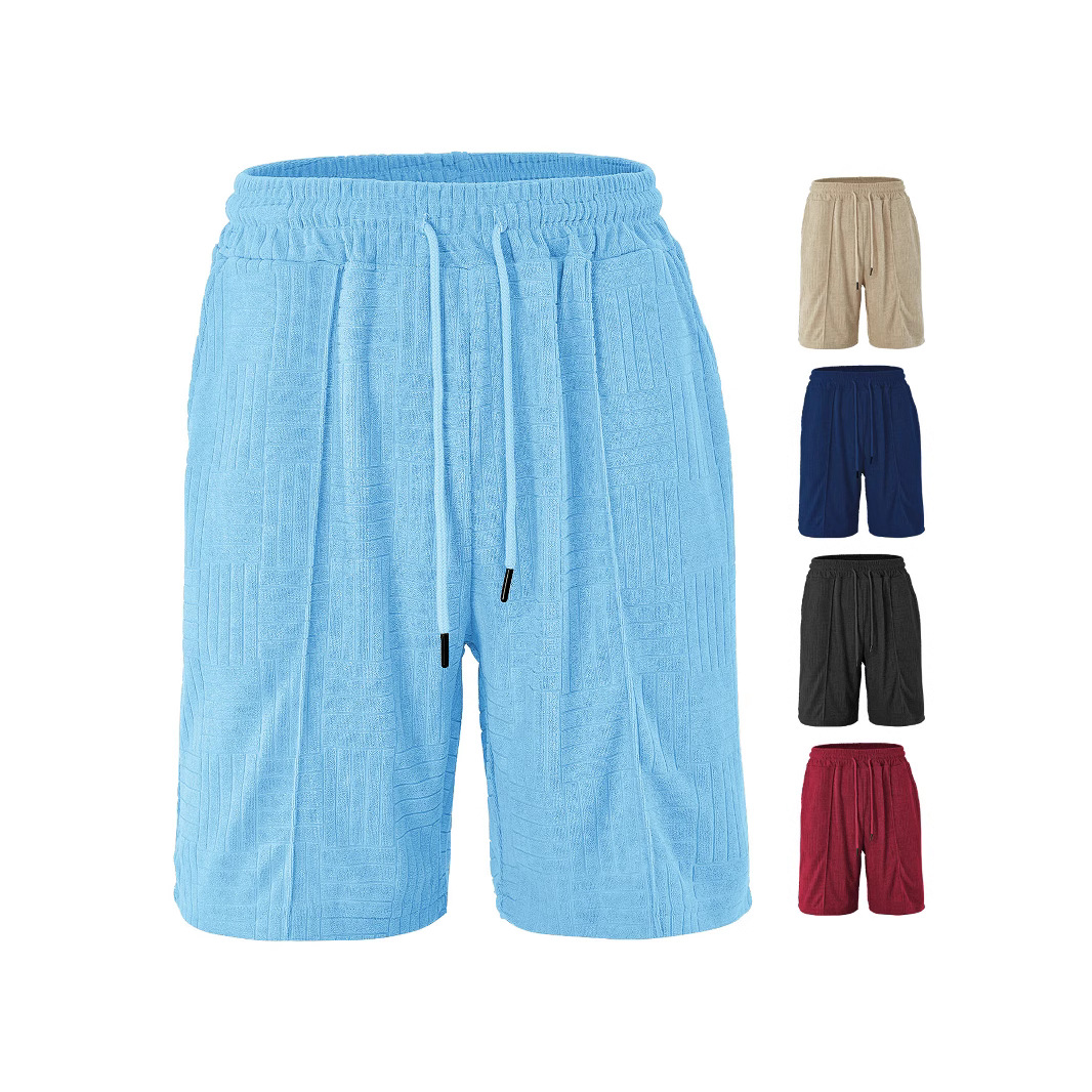 Men's Terry Cloth Shorts - Summer Casual Breathable Athletic NDF-00007