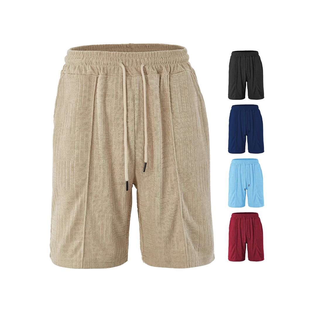 Men's Terry Cloth Shorts - Summer Casual Breathable Athletic NDF-00007