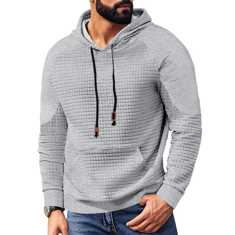 Men's Plaid Hoodie Sweatshirt with Pocket NDF-00017