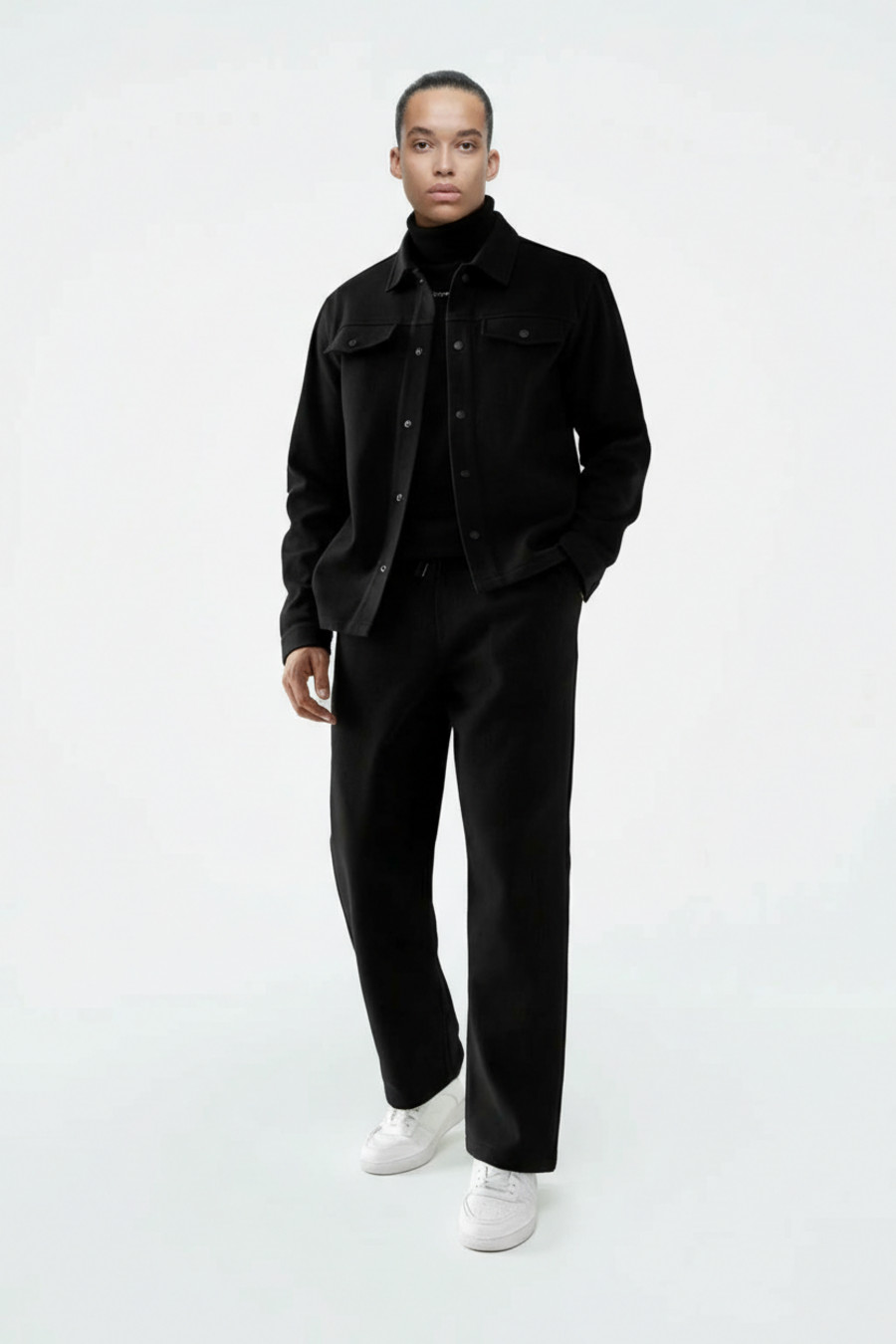 Men's Blazer Pant Suit Set Long Sleeve Lapel Cardigan Loose Fit NDF-00053