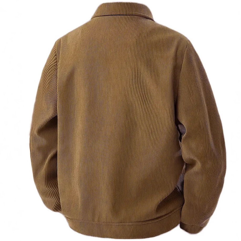 Corduroy Casual Jacket Men Long Sleeve Button Down Shirt with Pockets NDF-00056