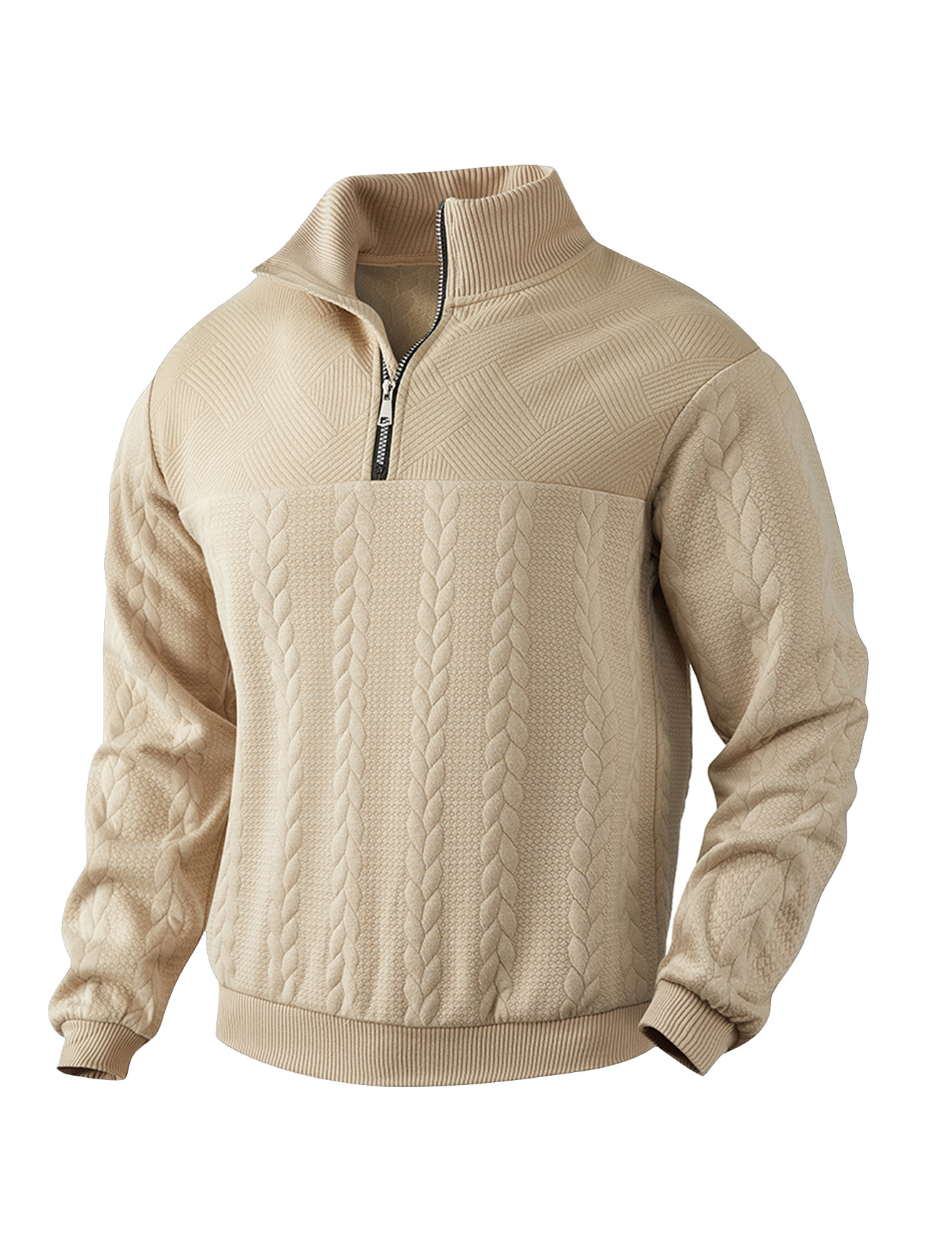 Retro Knit Pullover Sweatshirt - American Style, Relaxed Fit NDF-00027