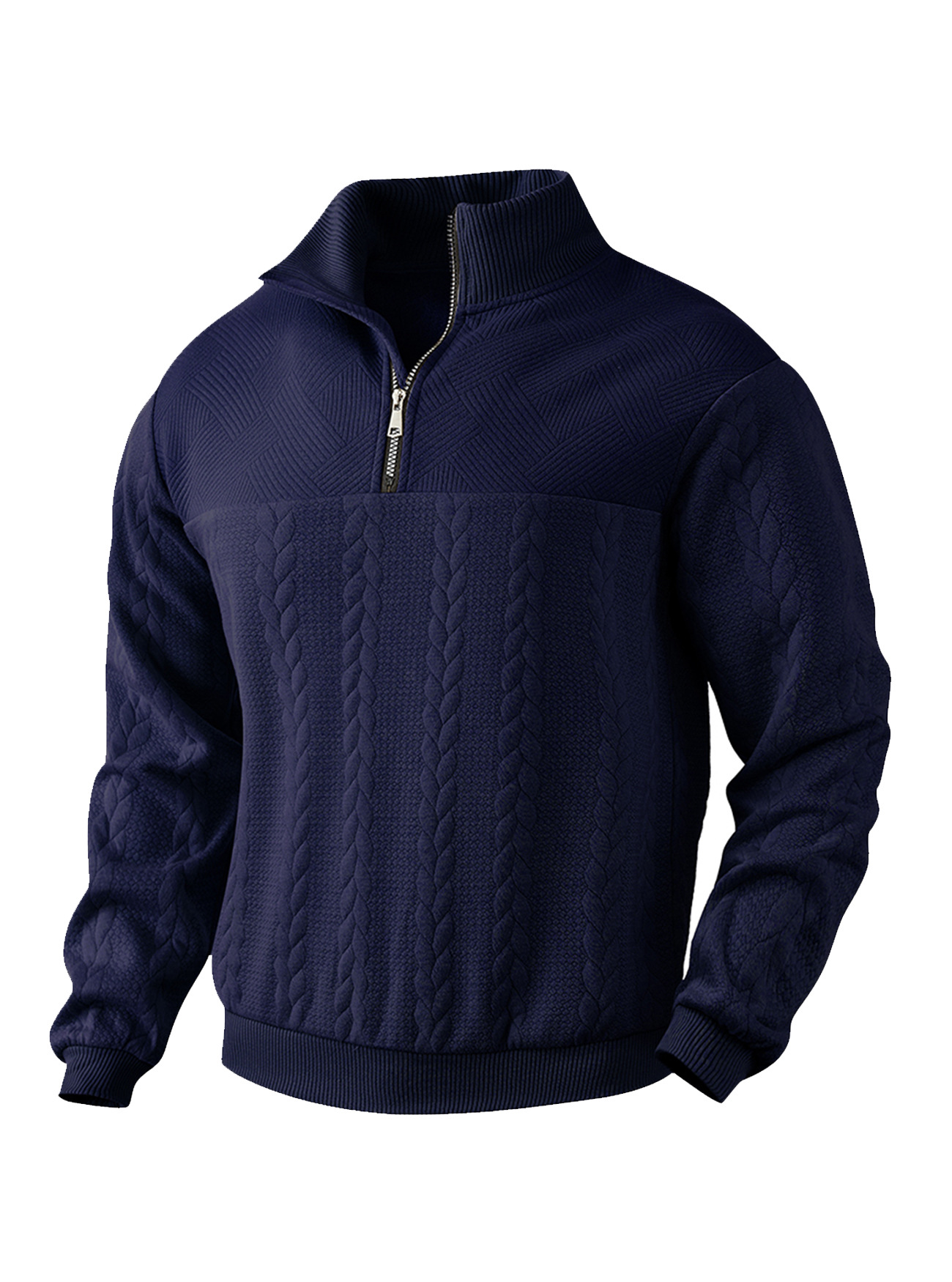 Retro Knit Pullover Sweatshirt - American Style, Relaxed Fit NDF-00027