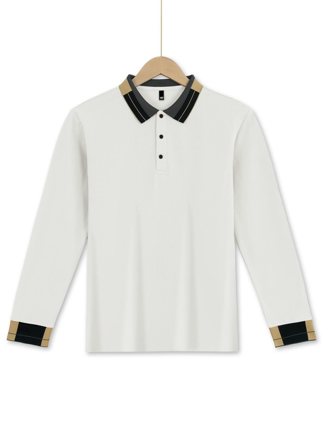 Cotton Waffle Knit Long Sleeve Polo Shirt Button Down Casual Fit NDF-00024