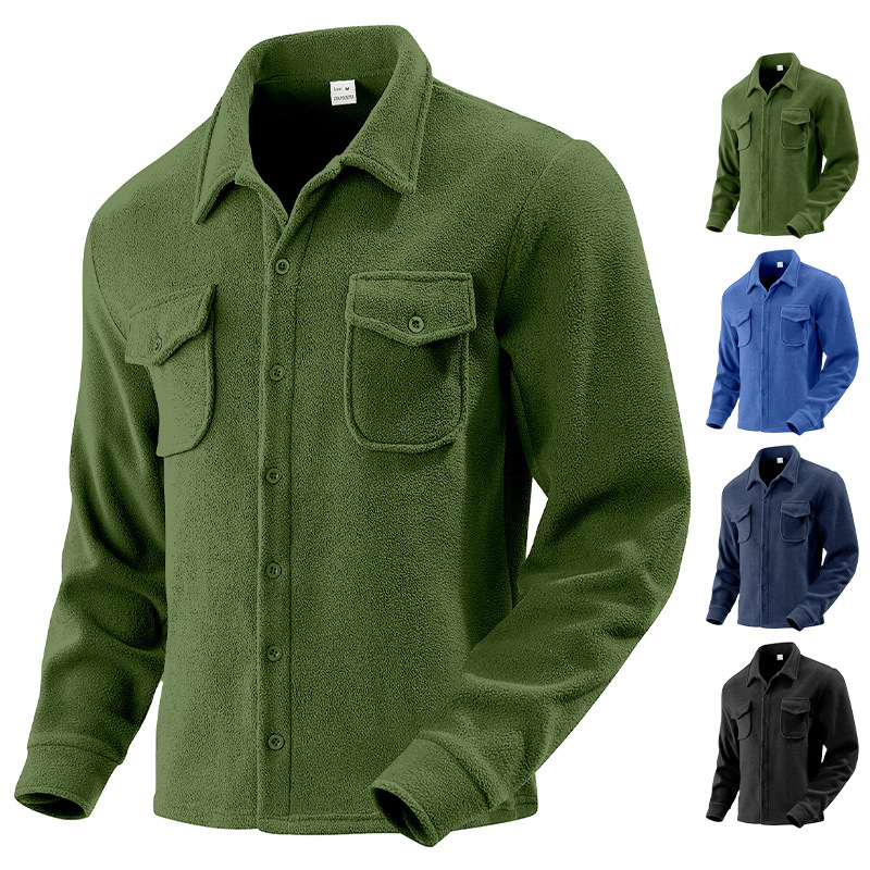 Tactical Fleece Lined Work Shirt Jacket Outdoor Hunting Casual NDF-00019