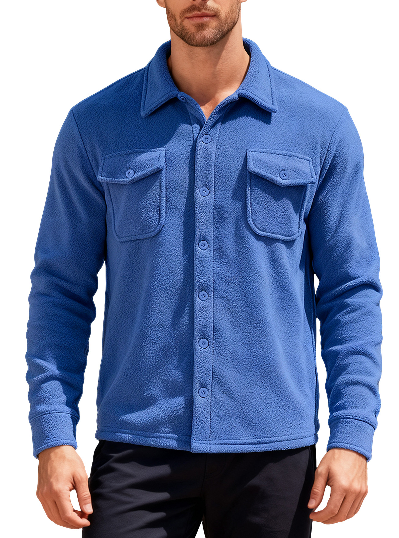 Tactical Fleece Lined Work Shirt Jacket Outdoor Hunting Casual NDF-00019