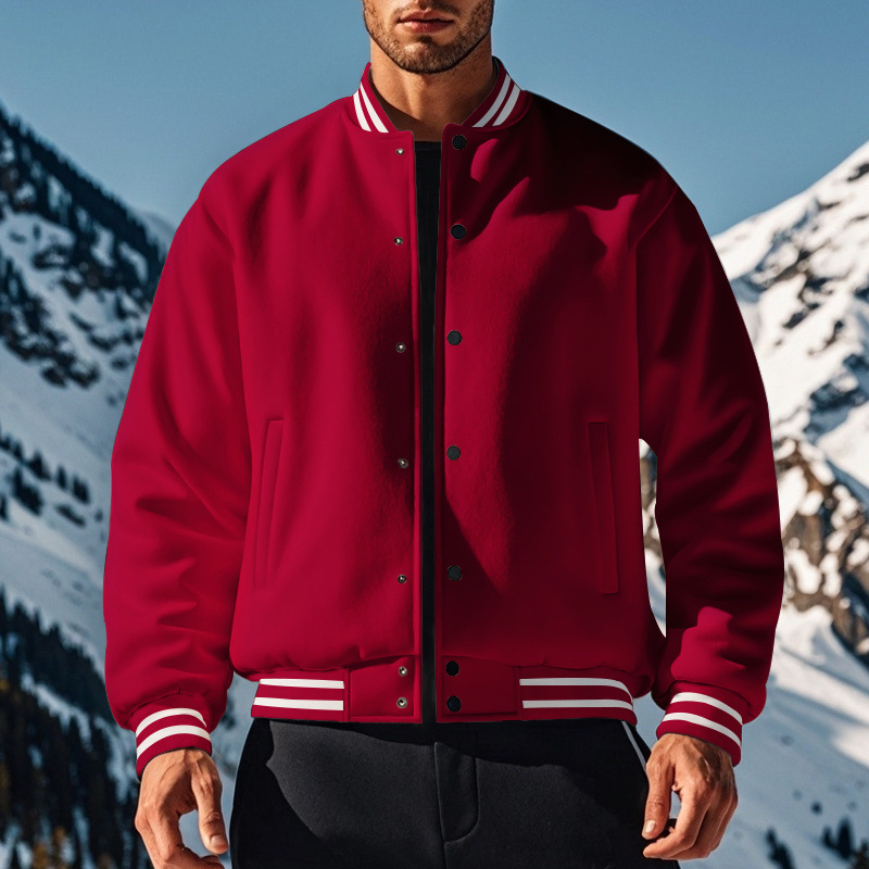 Men's Fleece Baseball Suit - American Style Winter Tracksuit NDF-00060