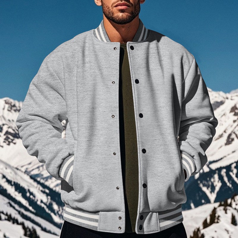 Men's Fleece Baseball Suit - American Style Winter Tracksuit NDF-00060