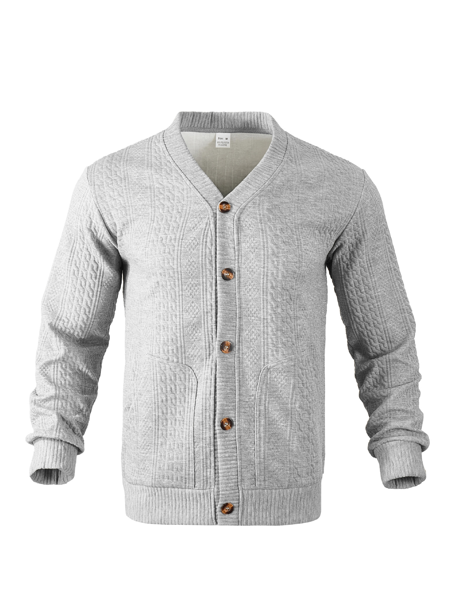 Knitted Jacquard Cardigan Slim Fit Button Down Sweater NDF-00020