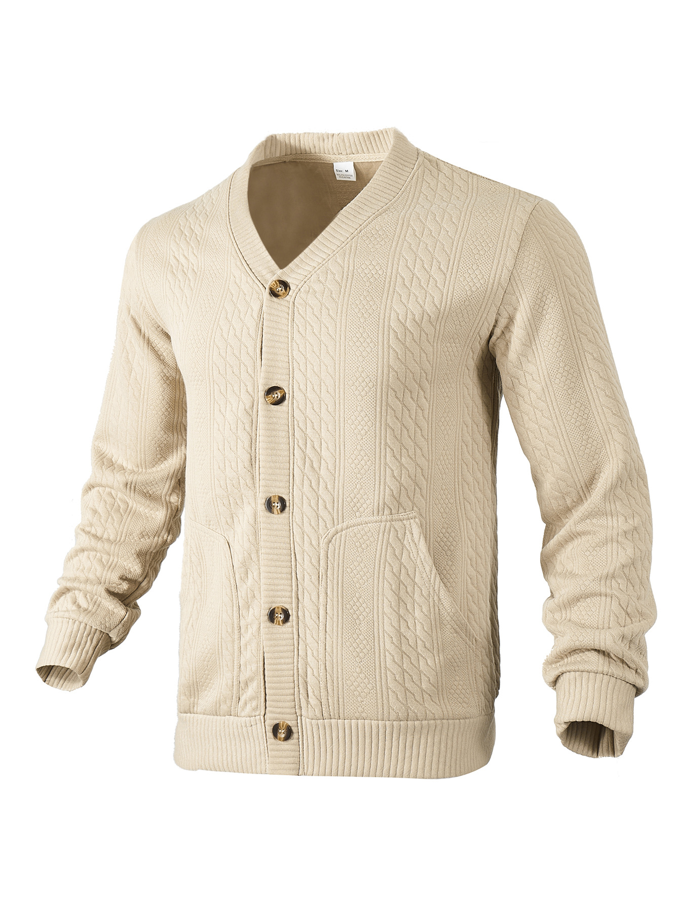 Knitted Jacquard Cardigan Slim Fit Button Down Sweater NDF-00020