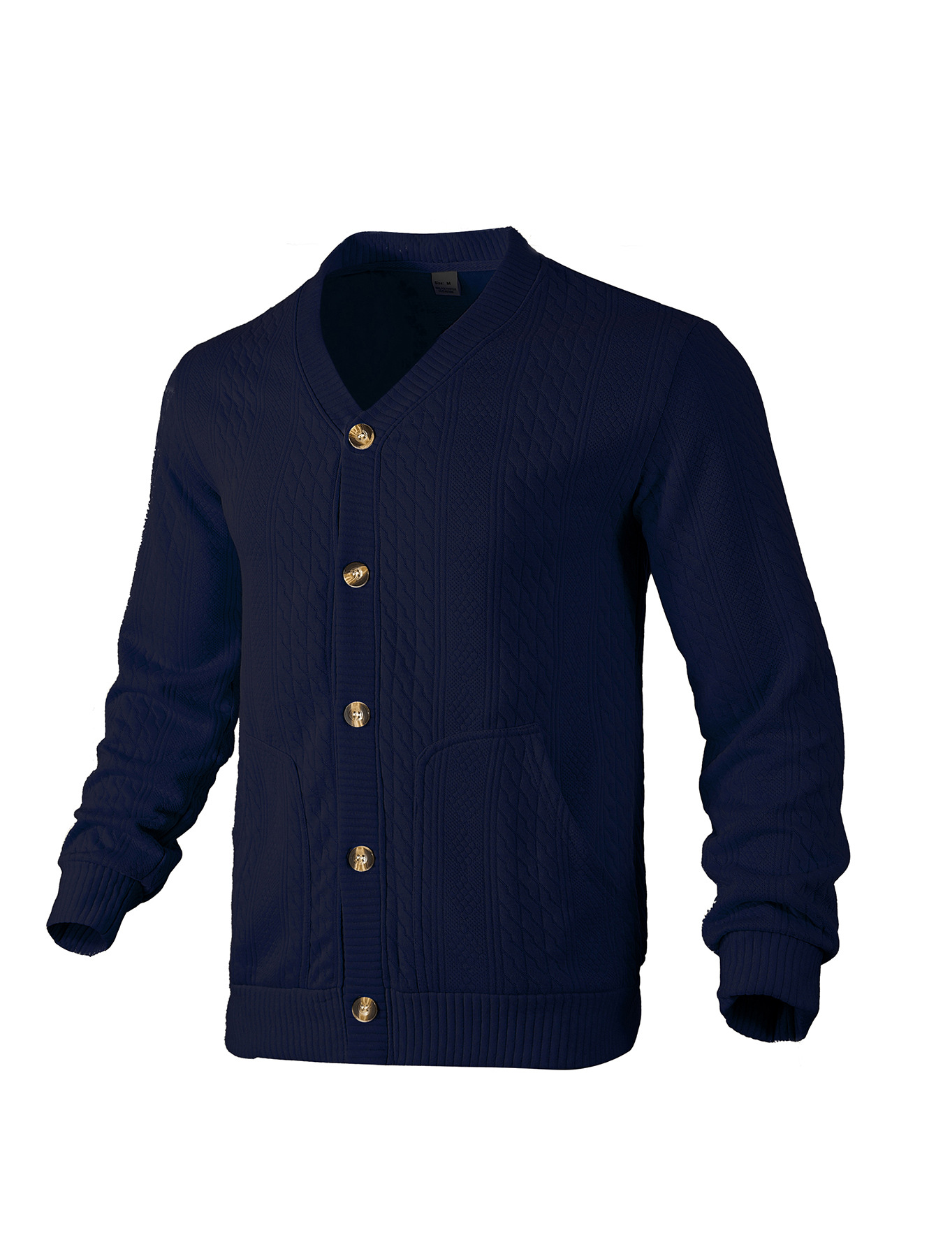 Knitted Jacquard Cardigan Slim Fit Button Down Sweater NDF-00020