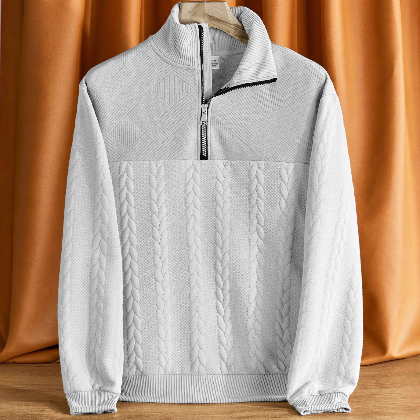 Knit Pullover Sweatshirt Long Sleeve Casual Fall Top NDF-00034