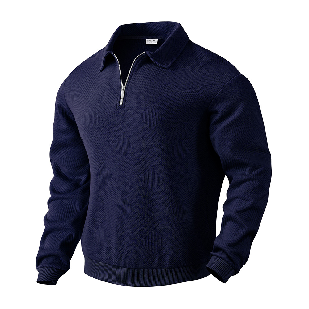 Men's Vintage Heavyweight Quarter Zip Pullover Sweatshirt Long Sleeve NDF-00035