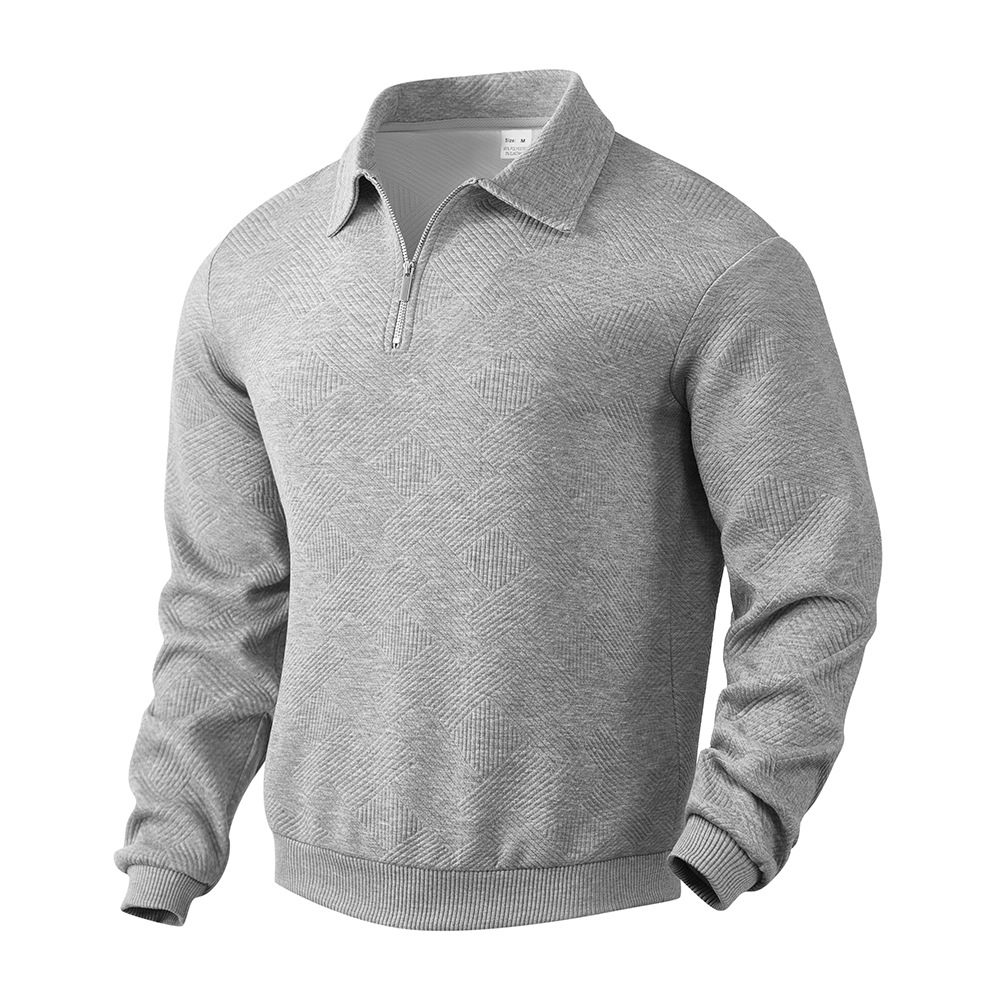 Men's Vintage Heavyweight Quarter Zip Pullover Sweatshirt Long Sleeve NDF-00035