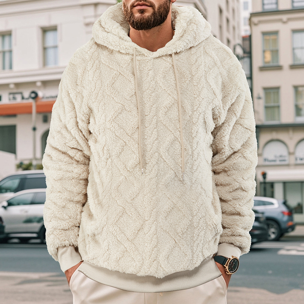 Heavyweight Fleece Hoodie Men's Oversized Sweatshirt NDF-00036