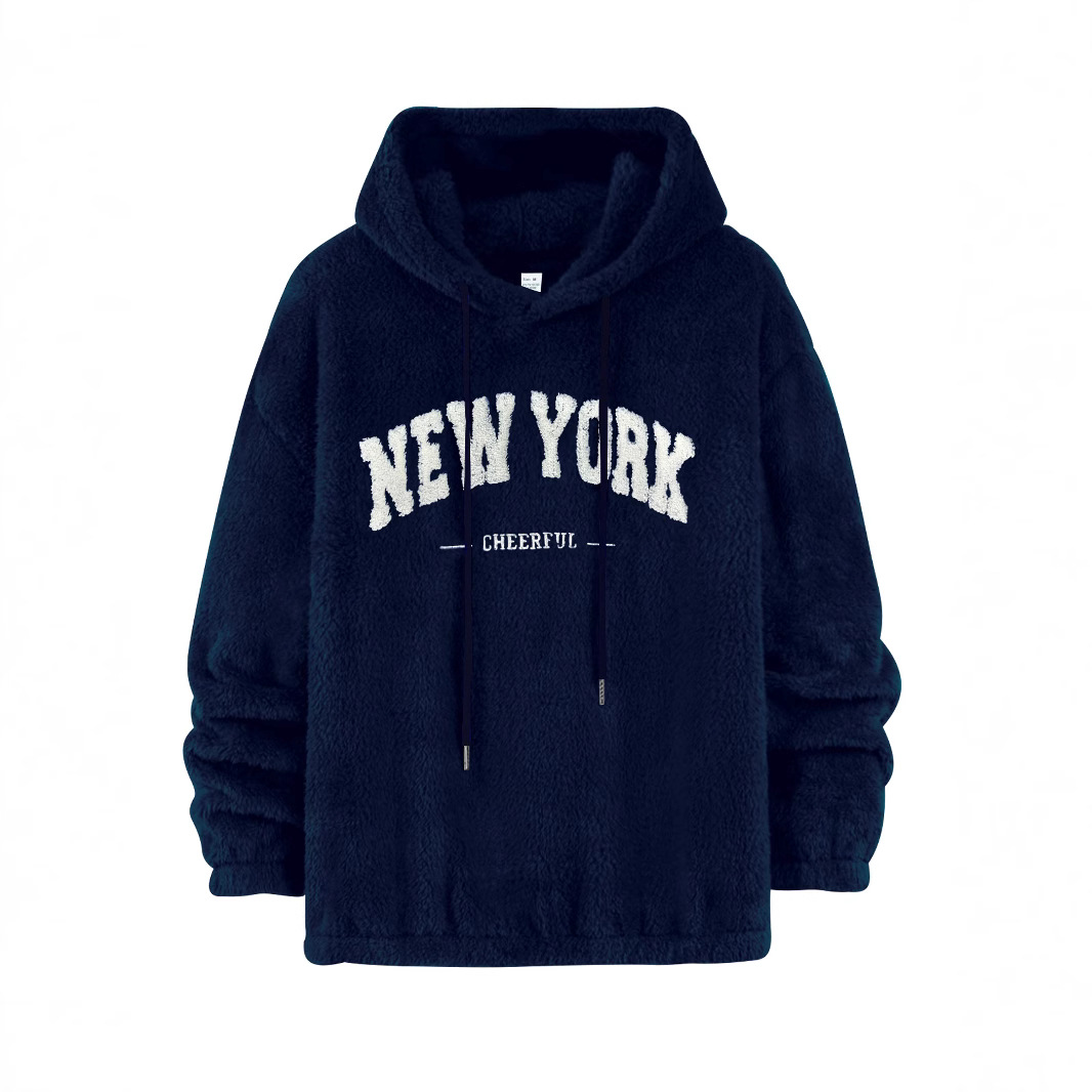 Men's Fleece Hoodie Embroidered Oversized Pullover NDF-00022