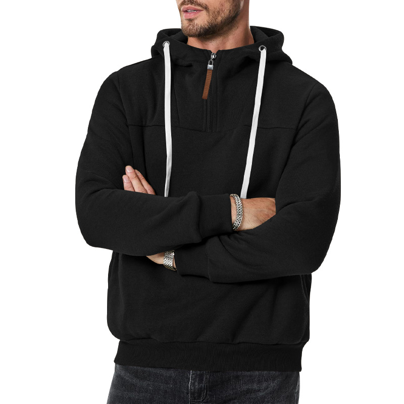 Fleece Pullover Hoodie Men's Casual Zip-Up Sweatshirt NDF-00037