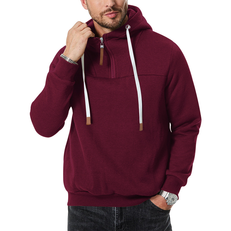 Fleece Pullover Hoodie Men's Casual Zip-Up Sweatshirt NDF-00037