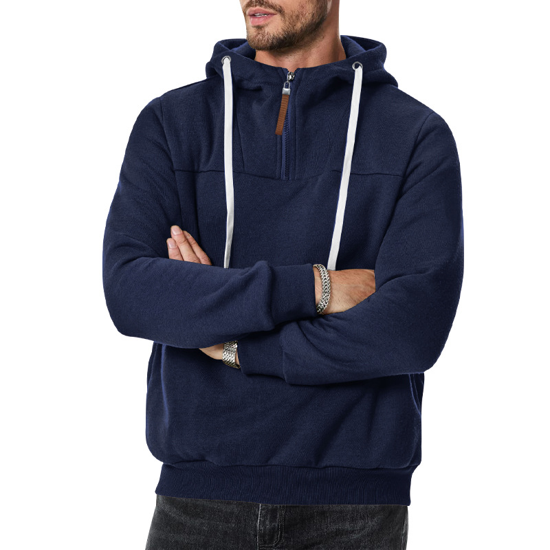 Fleece Pullover Hoodie Men's Casual Zip-Up Sweatshirt NDF-00037