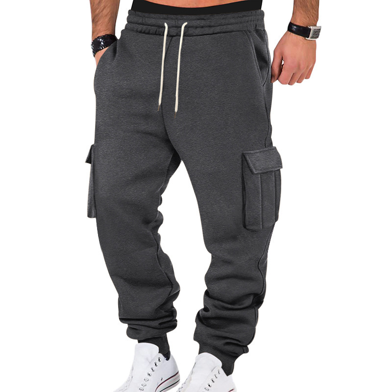 Pantalones deportivos cargo para hombre, largos y deportivos con múltiples bolsillos, NDF-00030