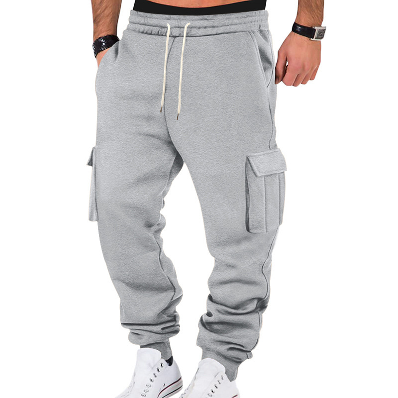 Pantalones deportivos cargo para hombre, largos y deportivos con múltiples bolsillos, NDF-00030